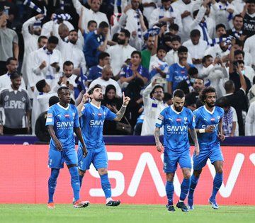 فرحة لاعبي الهلال