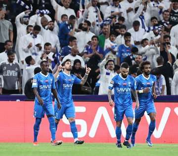 فرحة لاعبي الهلال
