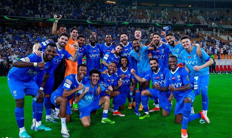 فرحة لاعبي الهلال