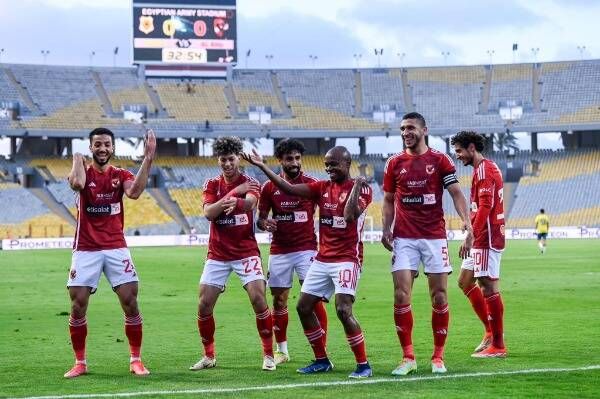 فرحة لاعبي الأهلي