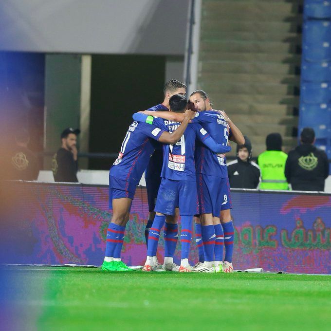 فرحة لاعبي أبها