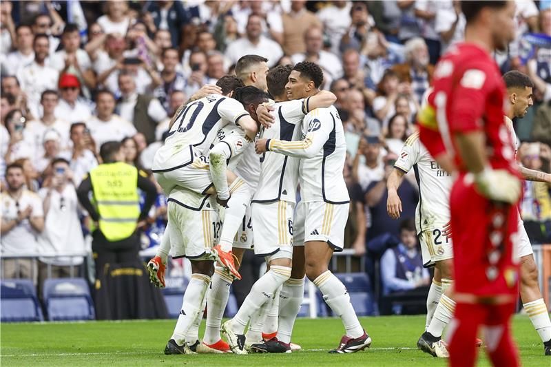 فرحة لاعبي ريال مدريد