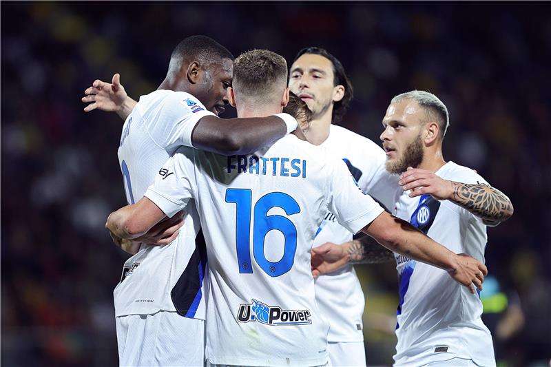 فرحة لاعبي إنتر ميلان