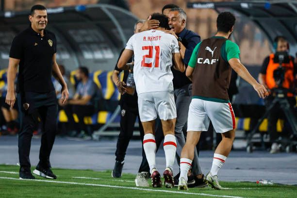 فرحة أحمد حمدي بهدفه أمام نهضة بركان