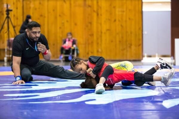 من بطولة السعودية للمصارعة النسائية