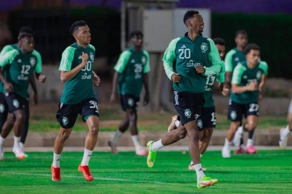 من تدريبات المنتخب السعودي