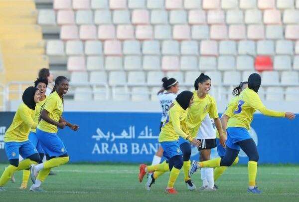 لاعبات النصر السعودي ضد الأرثوذكسي الأردني