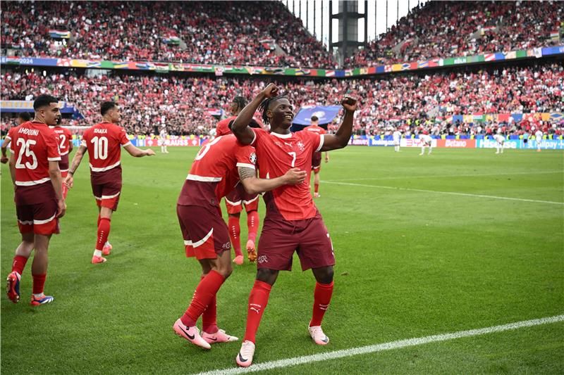 فرحة لاعبي سويسرا