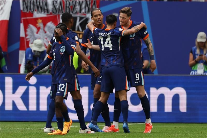 فرحة لاعبي هولندا