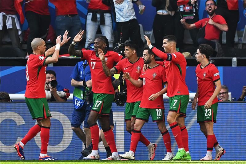 فرحة لاعبي البرتغال