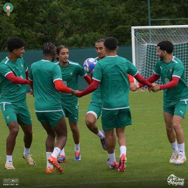 من تدريبات المنتخب المغربي