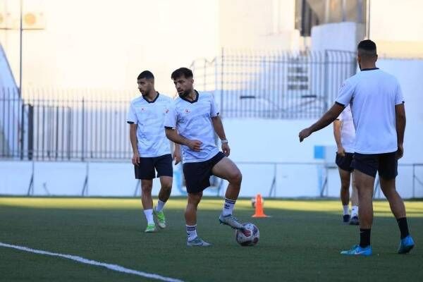 من تدريبات المنتخب الفلسطيني