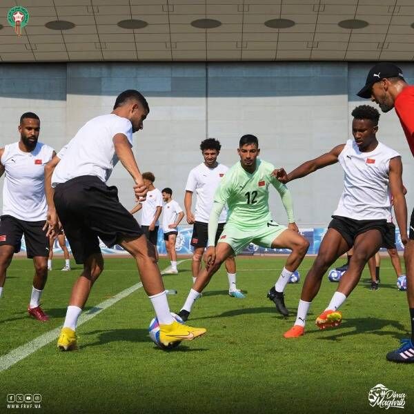 من تدريبات المنتخب المغربي