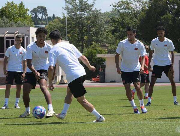 من تدريبات المنتخب المغربي