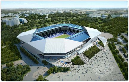 تصميم للملعب الجديد والذي سيكون تابع لفريق جامبا اوساكا