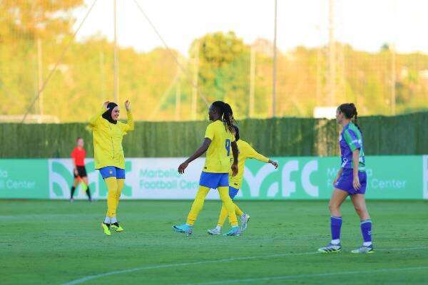 مباراة سابقة للنصر بإسبانيا