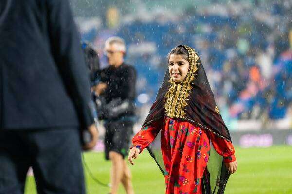 الطفلة غنى في السوبر السعودي