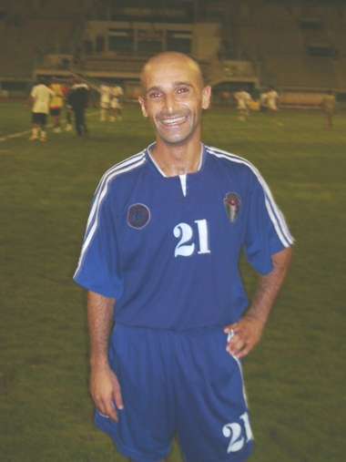 اللاعب خالد قويدار صاحب هدفي الرمثا في المباراة