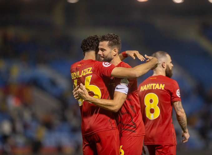 فرحة لاعبي القادسية