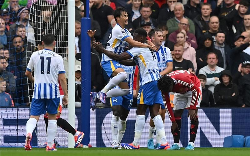 فرحة لاعبي برايتون