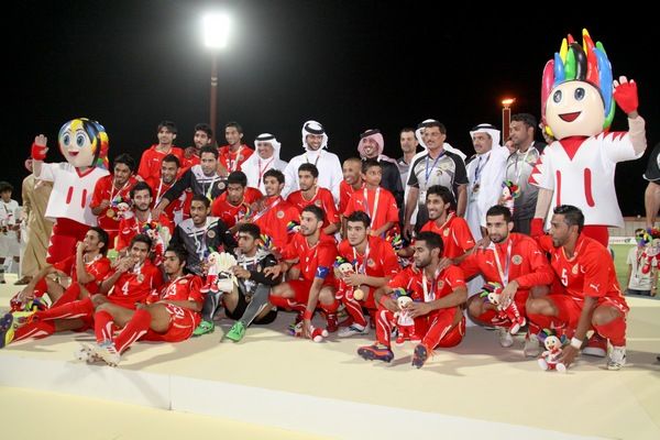 منتخب البحرين الفائز بالميدالية الذهبية لدورة الالعاب الخليجية 