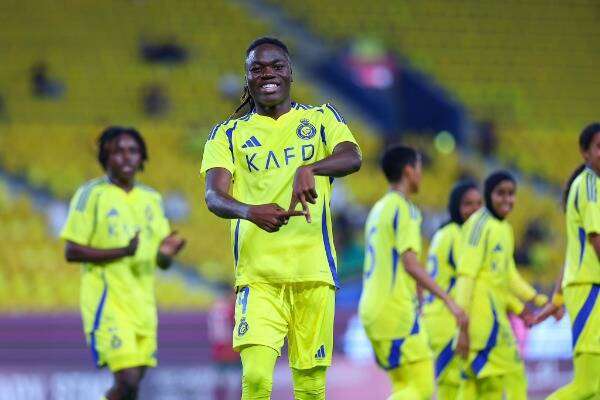 احتفال لاعبات النصر