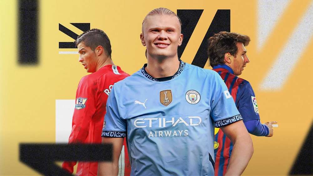 هالاند وميسي ورونالدو