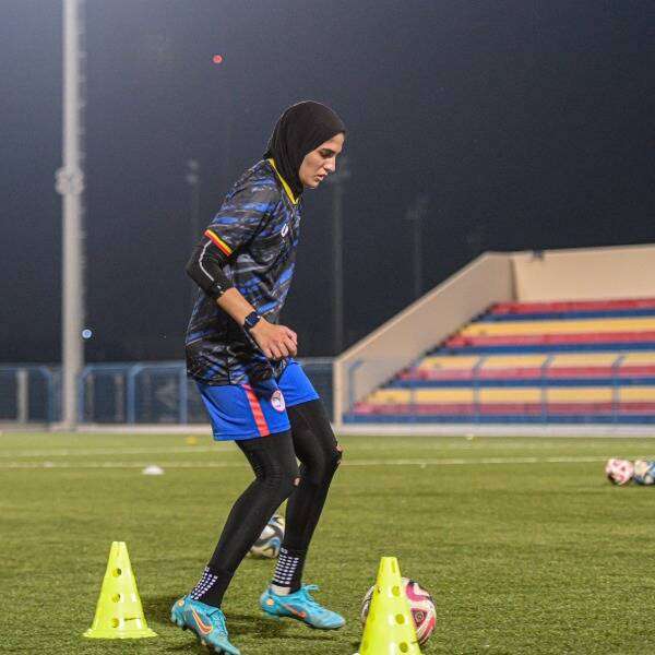 هاجر الأنصاري في تدريب اليوم