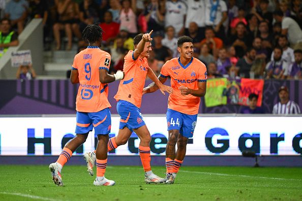 فرحة لاعبي مارسيليا