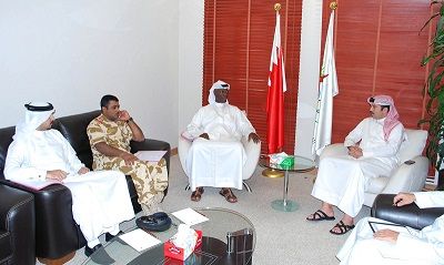 جانب من اجتماع الامين العام للجنة الاولمبية مع اداريي اتحاد المبارزة 