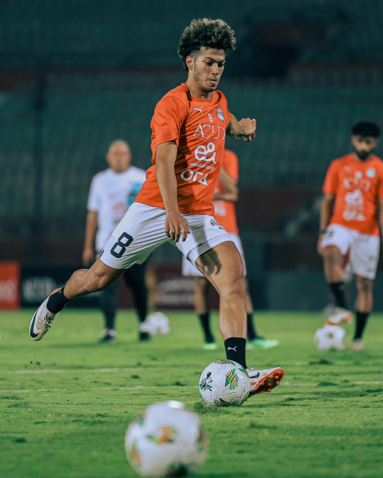 إمام عاشور في تدريبات منتخب مصر