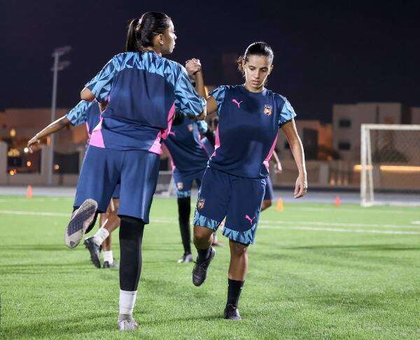 سارة الخاطر في التدريبات