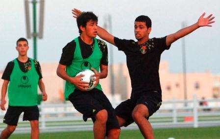 جانب من تدريبات منتخب الاردن في قطر