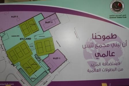 صورة للمشروع المقترح للمجمع العالمي للتنس