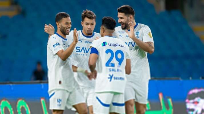 فرحة لاعبي الهلال