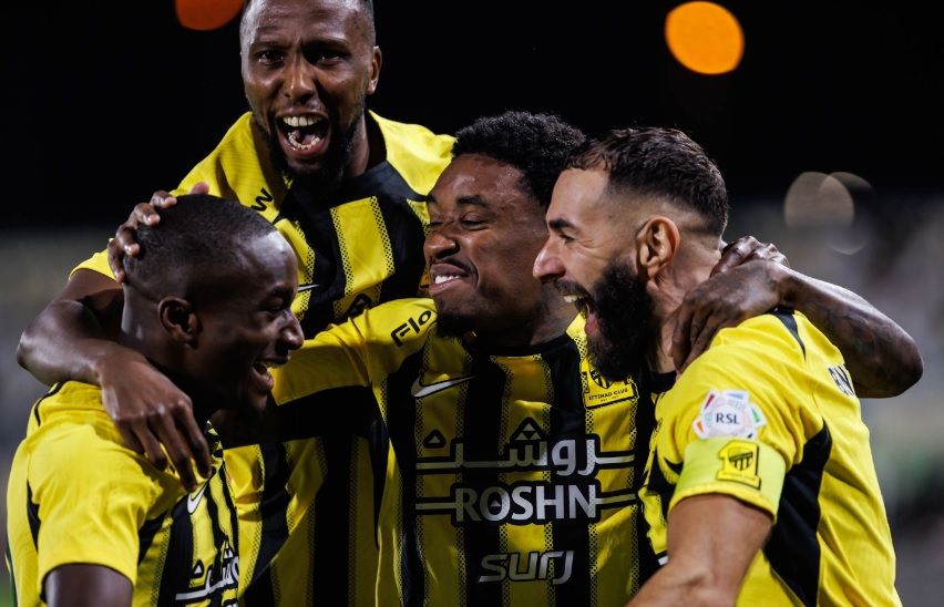 فرحة لاعبي الاتحاد