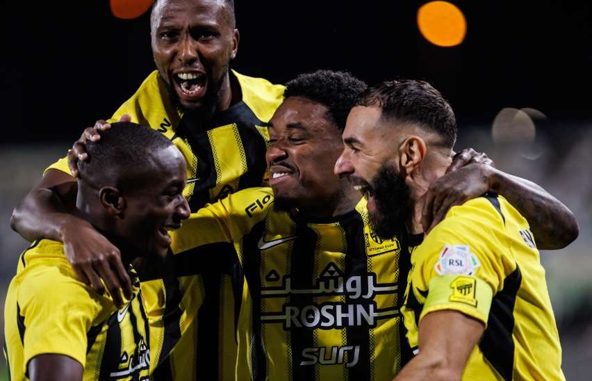 فرحة لاعبي الاتحاد