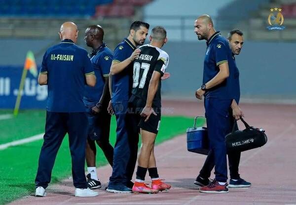 إصابة أبو هشهش - من الصفحة الرسمية للفيصلي