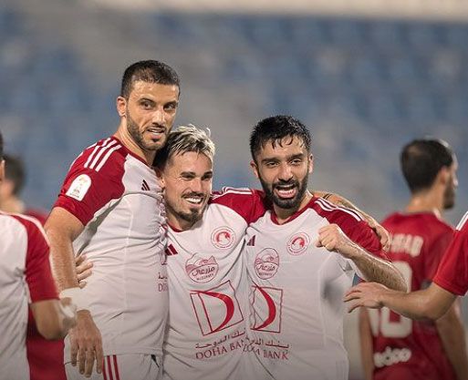 فرحة لاعبي العربي