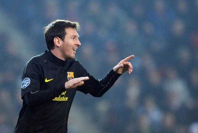 ميسي فرح بهدفه الأول