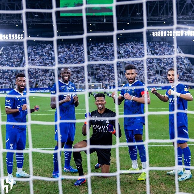 فرحة لاعبي الهلال