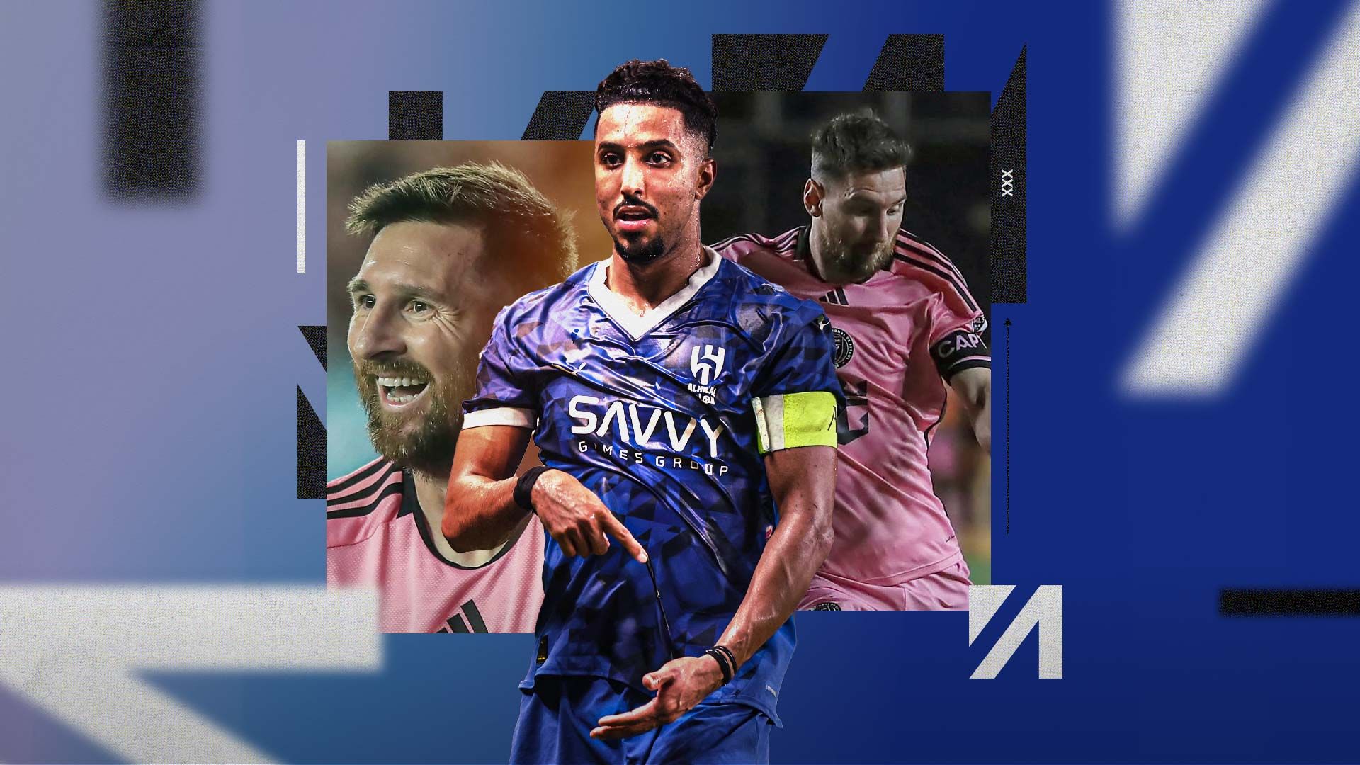 سالم الدوسري وليونيل ميسي