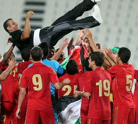 فرحة منتخب الأردن عقب التأهل