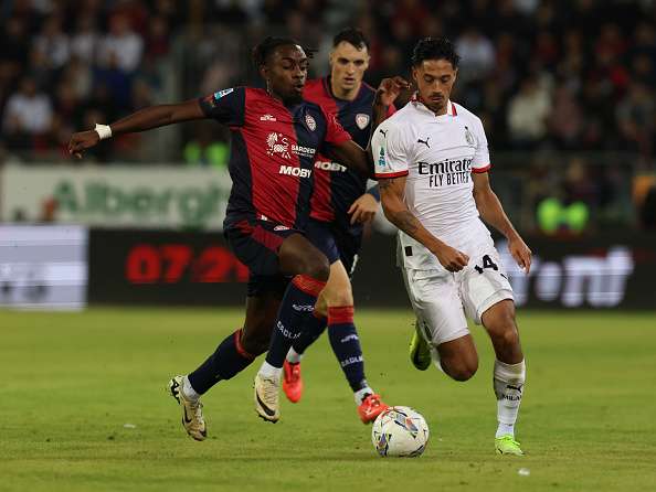 من مباراة ميلان وكالياري