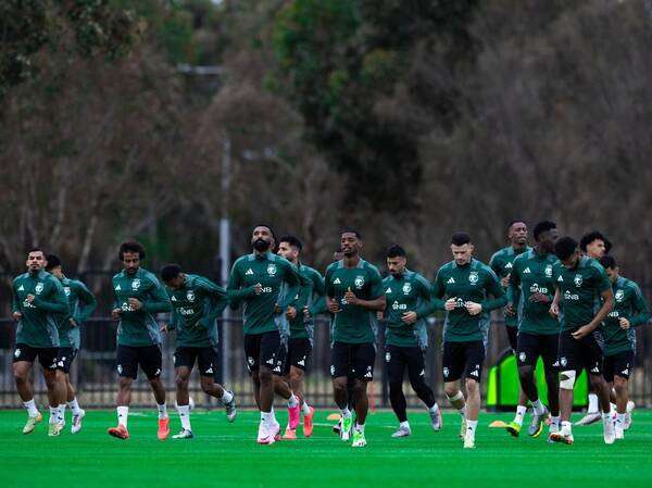 من تدريبات المنتخب السعودي