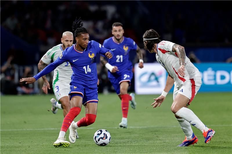 من مباراة فرنسا وإيطاليا
