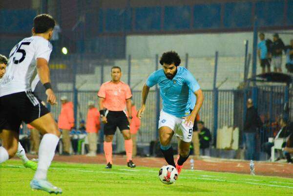 من مباراة غزل المحلة والجونة