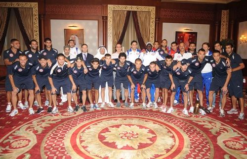 صورة جماعية لمنتخب لبنان فور وصوله إلى الكويت