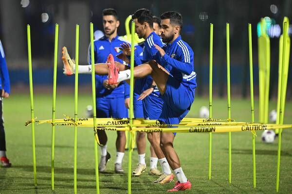 من تدريبات المنتخب الكويتي