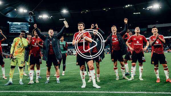 فرحة لاعبي مانشستر يونايتد